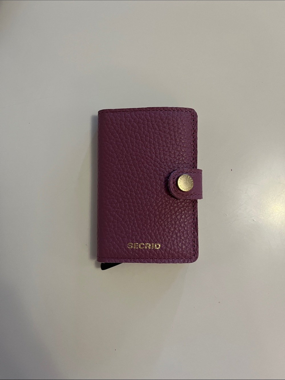 Secrid Purple Leather Card Holder Wallet